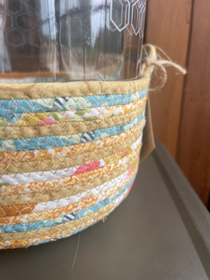 Honey Bee Etched Jar and Basket