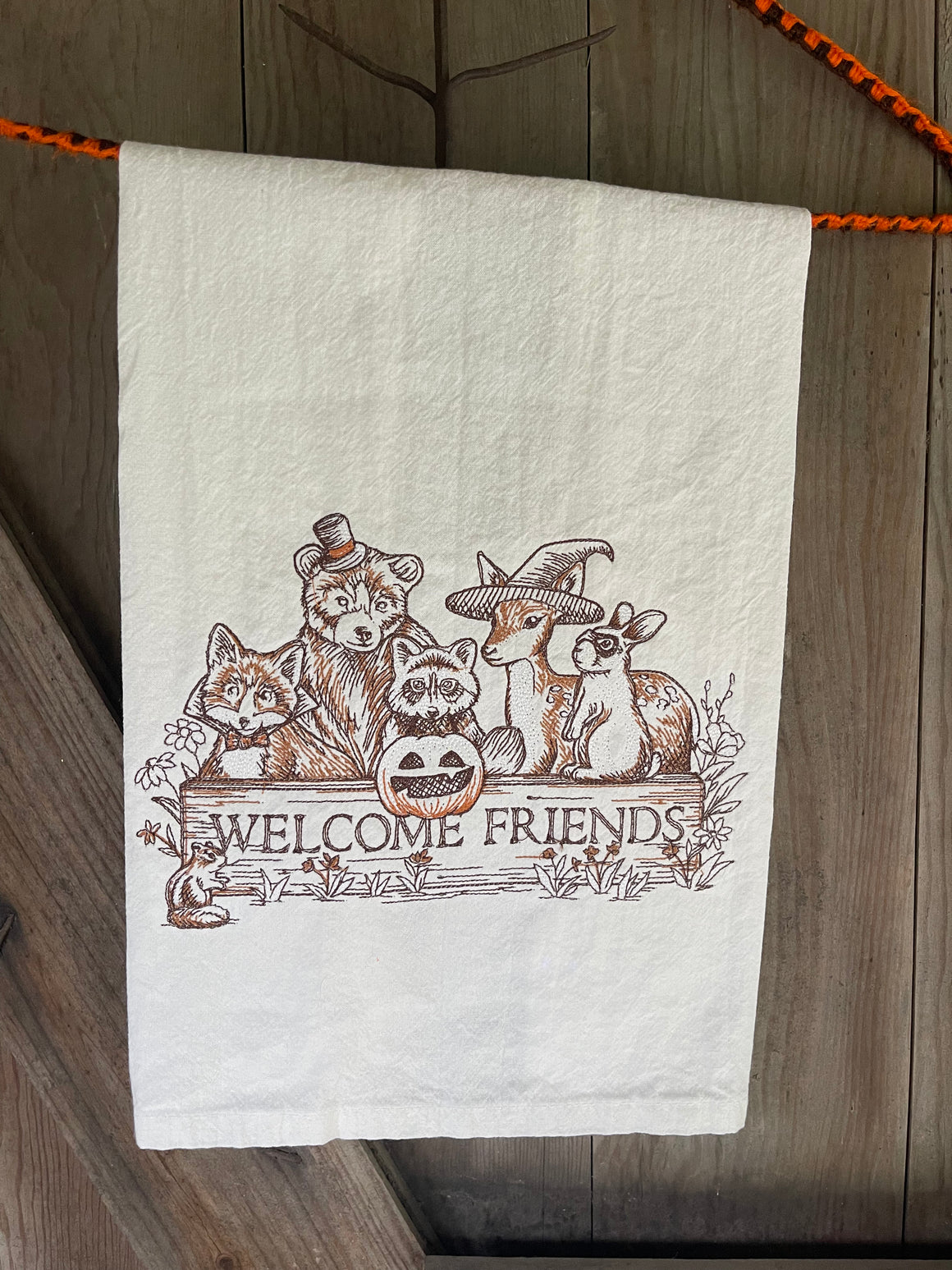 Embroidered Tea Towel