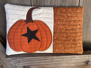 Large Primitive Pumpkin Mug Rug